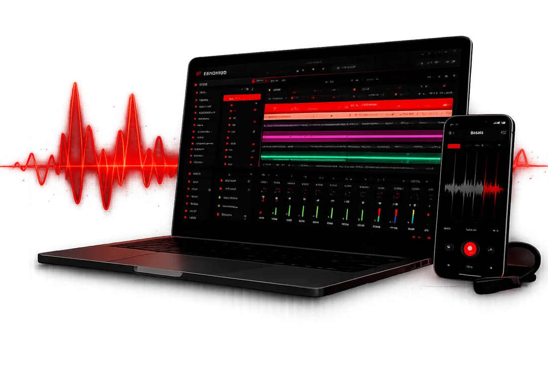 Elroihub studio mixer synced across desktop and mobile